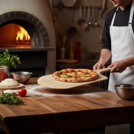 Fa pizzalapát 105 cm hosszú nyéllel 40x30 cm fejjel