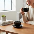 Vida Night teáscsésze+alj, 220 ml, porcelán