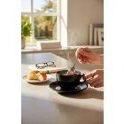 Vida Night teáscsésze+alj, 220 ml, porcelán