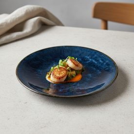 Vida Dark Ocean lapostányér 27 cm, porcelán