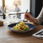 Vida Dark Ocean lapostányér 27 cm, porcelán