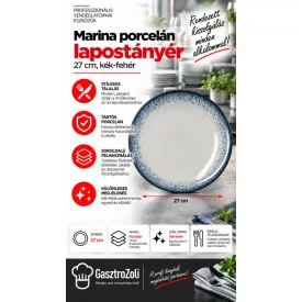 Vida Marina lapostányér 27 cm, porcelán