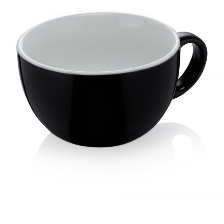 Fekete porcelán Latte csésze 350 ml