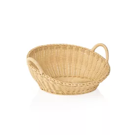   Pékáru kínáló kosár füllel világos bézs polipropilén 42x18,5 cm - Német minőség