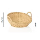 Pékáru kínáló kosár füllel világos bézs polipropilén 42x18,5 cm - Német minőség