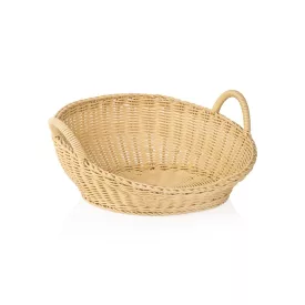   Pékáru kínáló kosár füllel világos bézs polipropilén 46x18,5 cm - Német minőség