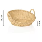 Pékáru kínáló kosár füllel világos bézs polipropilén 46x18,5 cm - Német minőség