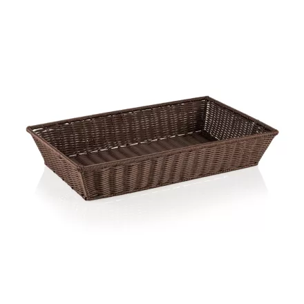 GN 1/1 Kenyérkosár barna polipropilén rozsdamentes kerettel - Német minőség