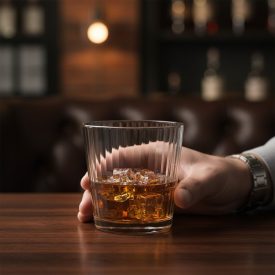 whisky pohár 290 ml üveg vastag falú old fashioned típus