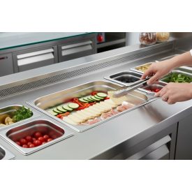 GN edény 1/1 100 mm 13 literes - Német minőségű, 0,6 mm vastag rozsdamentes kivitel - Prémium választás