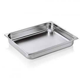 GN edény 2/1 100 mm, 28 literes, 0,7 mm vastag rozsdamentes acél, Német minőség