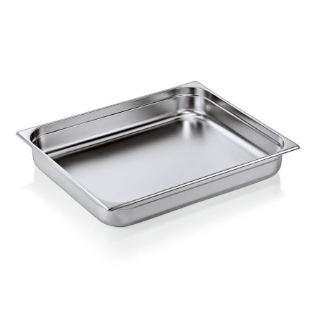 GN edény 2/1 100 mm, 28 literes, 0,7 mm vastag rozsdamentes acél, Német minőség