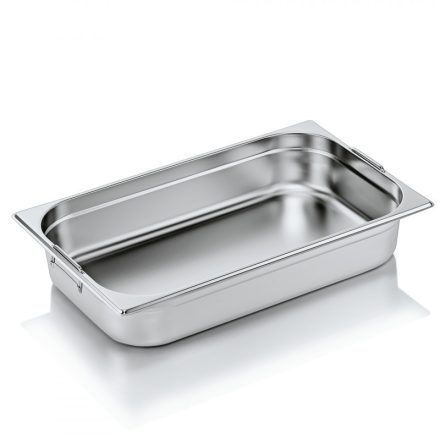 GN edény 1/1 100 mm 13 literes csúszófüllel 0,6 mm vastag rozsdamentes anyagból - Prémium választás