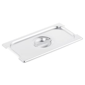 GN 1/3 rozsdamentes fedő fülkivágással csúszófüles edényhez – professzionális konyhai használatra