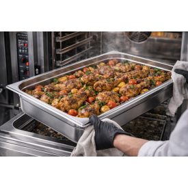 GN edény 1/1 100 mm 13 literes rozsdamentes, német minőség – német minőség - Prémium választás