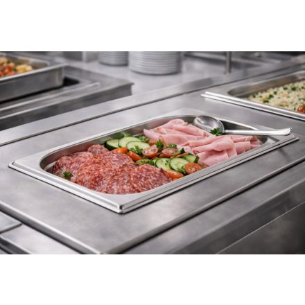 GN edény 1/2 20 mm 1,25 literes rozsdamentes, német minőség – német minőség - Prémium választás