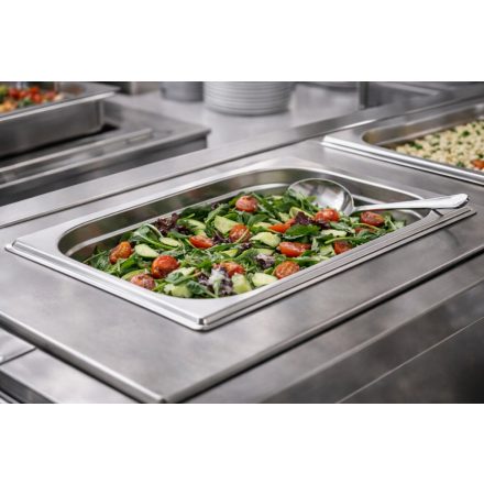 GN edény 1/2 65 mm 4 literes rozsdamentes, német minőség – német minőség - Prémium választás