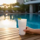 Wellness fehér Longdrink pohár 390 ml-es, polikarbonát, német minőség