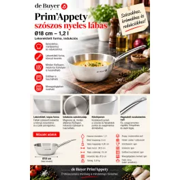 Prim Appety indukciós rozsdamentes acél nyeles lábasok