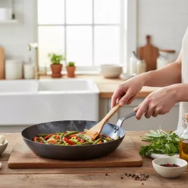 de Buyer La Lyonnaise kékacél serpenyők