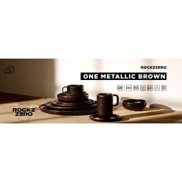 ONE METALLIC BROWN kőporcelán tányérok