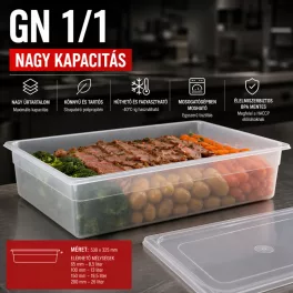 Gn 1/1 polipropilén edények és fedők