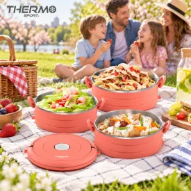 ThermoSport műanyag és rozsdamentes acél thermo ételhordó szett