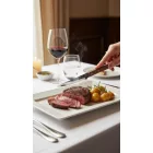 6 darabos steakkés készlet fa nyéllel húsételekhez
