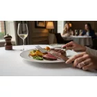 Fanyelű steakvilla 9 cm-es villafejjel steakekhez és grillezett húsokhoz