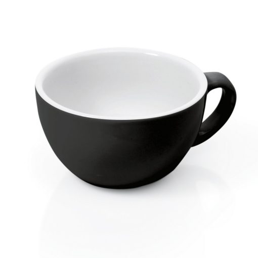 "Italia fekete cappuccino csésze, 200 ml, porcelán"