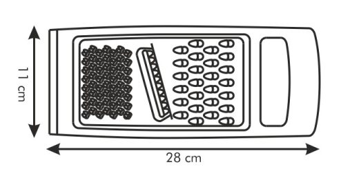 "Egyoldalú reszelő, kombinált, 28x11 cm, Handy"