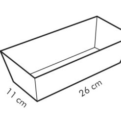 "Püspökkenyér-tortaforma, téglalap, 26x11x7 cm, Delícia"