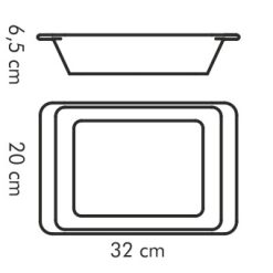 Sütőtál, 32x20x6,5 cm, Gusto