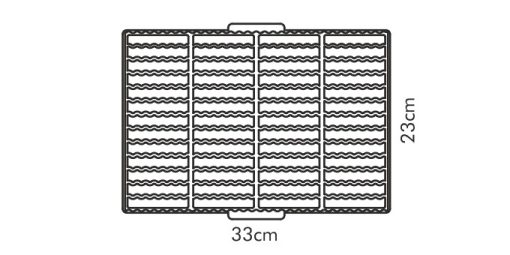 Tésztakiszúró rács, pálcika, 33x23 cm, Delícia