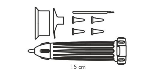 Tortadíszítő ceruza, 15 cm, Delícia