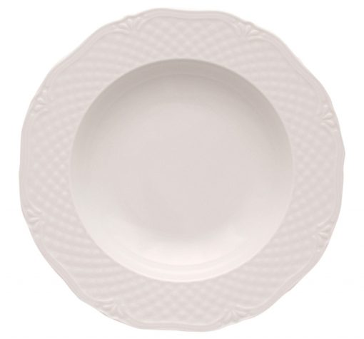 „Afrodyta lapostányér 26 cm, elegáns és tartós porcelán tányér”