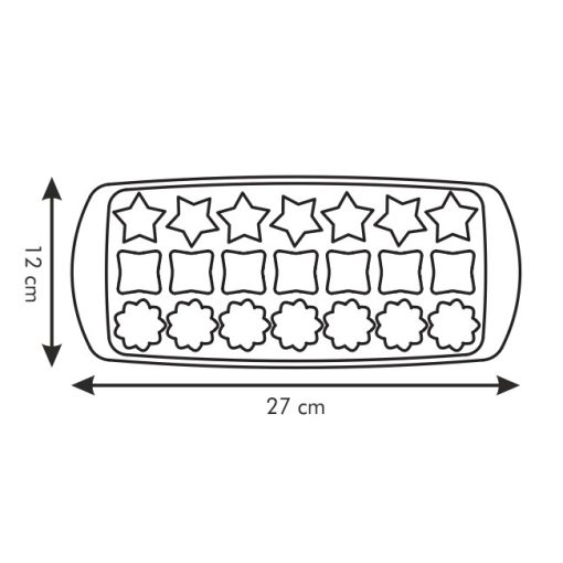 Jégkocka készítő forma, 27x12 cm, Presto