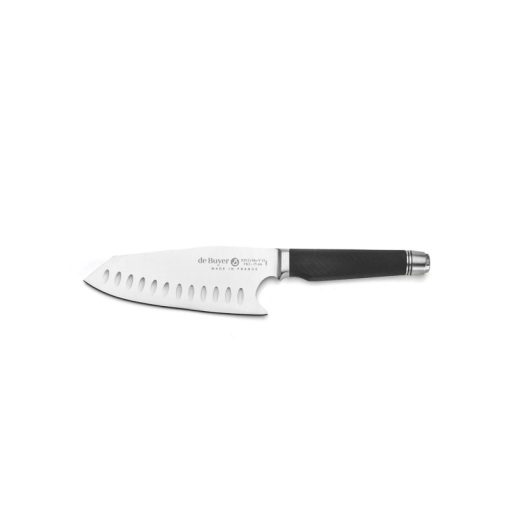 "De Buyer Fibre Karbon 2 Santoku japán kés, 17 cm-es rozsdamentes acél pengével és ergonomikus markolattal"