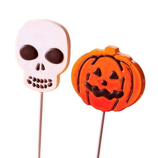 PUMPKIN AND SKULL LOLLI POP PACK 2 MOULD