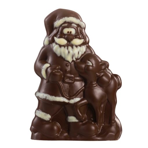 SANTA CLAUS W/FAWN H 180 MM CHOC. MOULD