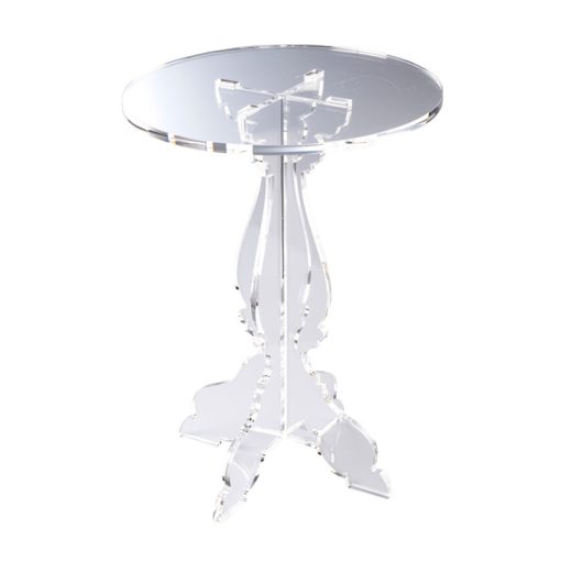 BAROQUE CAKE STAND D. 26 H 35 CM TRANSP.