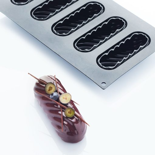 TWIST ECLAIR SIL.MOULD 17,5X30 CM BLACK