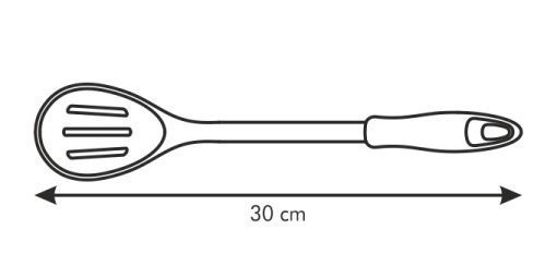 Fakanál műanyag fogóval, ovális, perforált, 30 cm, Presto Wood