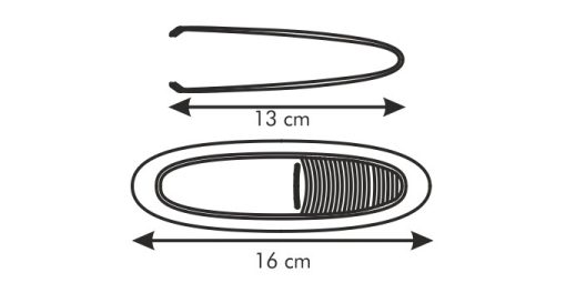 Halszálka csipesz tállal, 13 cm, Presto