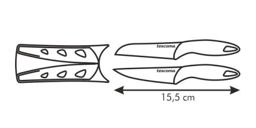 Késkészlet, 6 cm, 2 db-os, Presto