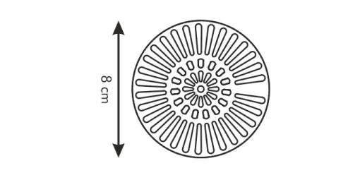 Lefolyószűrő, 8 cm, rozsdamentes