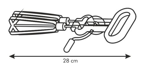 Tekerős kézi habverő, 28 cm, Delícia