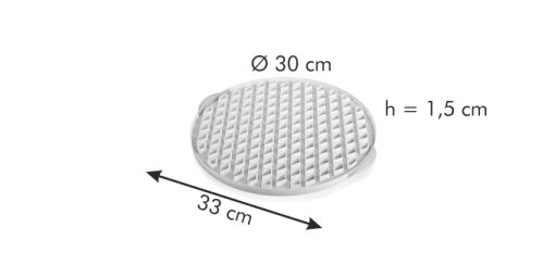 Tésztakiszúró rács, rács minta, 30 cm, Delícia