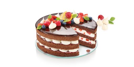 Tortaforma üveg aljjal, 24 cm, Delícia