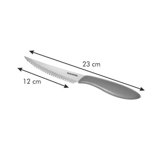 Steak kés, 12 cm, 6 db/csomag, fehér, Presto